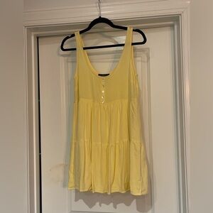 Forever 21 Yellow tier Mini Dress